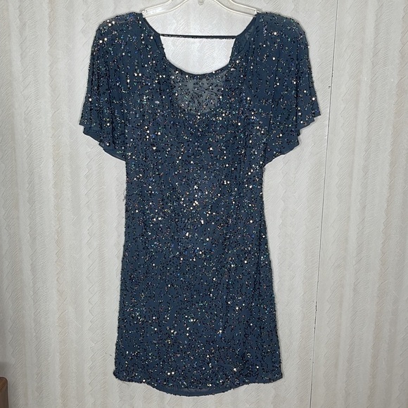 AIDAN MATTIX Vintage Sequin cocktail Dress Size 4 - Picture 2 of 5